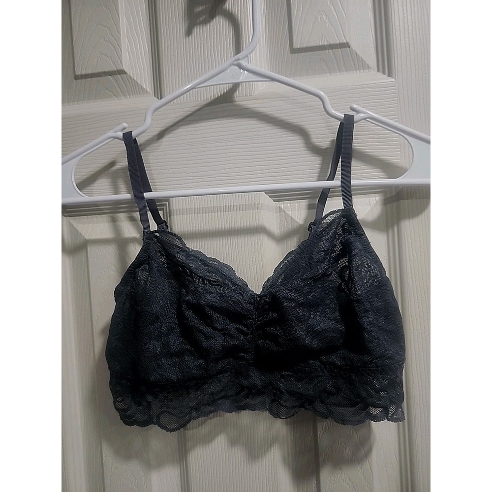 PINK Victoria Secret Gray Lace Bra Size Small‎